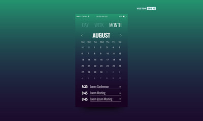 Calendar App With To Do List and Tasks UI UX Design For Mobile Phone