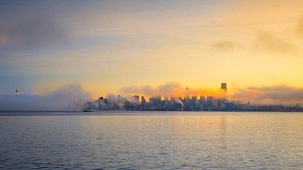 Obraz premium Beautiful Sunrise on Seattle