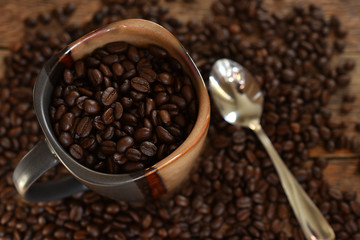 Fresh Roasted Coffee Bean Close Up