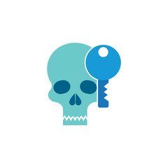 Key Skull Logo Icon Design