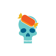 Candy Skull Logo Icon Design