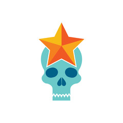 Star Skull Logo Icon Design