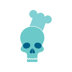 Obraz na płótnie Canvas Chef Skull Logo Icon Design