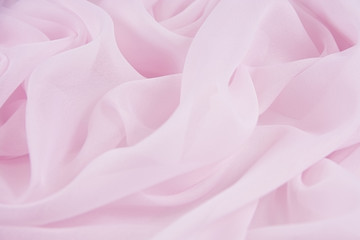Fototapeta premium Texture chiffon fabric pink color for backgrounds 