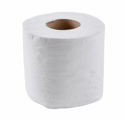 Toilet paper isolated on a white background