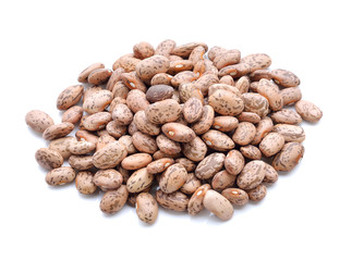 Pinto beans isolated on white background