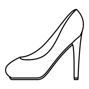 high heel shoe icon vector illustration design