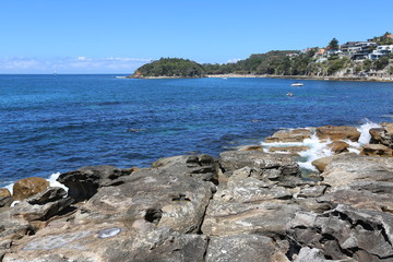 Fototapeta na wymiar Manly Beach and Shelly Beach are two of the most popular beaches in Sydney NSW Australia. A perfect sunny day at the northern beaches including wildlife, rock pools, coastal walks and more.