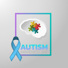Autism Awareness Day icon design, medical logo. Vector illustration