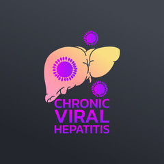 Chronic Viral Hepatitis cirrhosis icon design, infographic health, medical infographic. Vector illustration