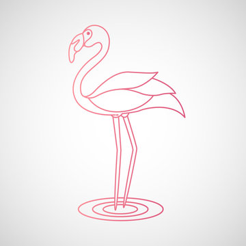 flamingo logo vector illustration
