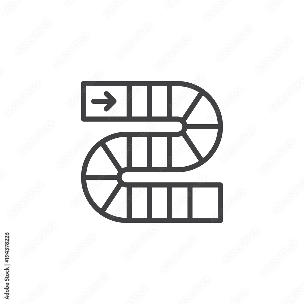 Aufkleber pathway board game outline icon. linear style sign for mobile concept and web design. simple line ve