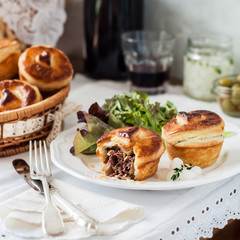Individual Puff Pastry Meat Pies