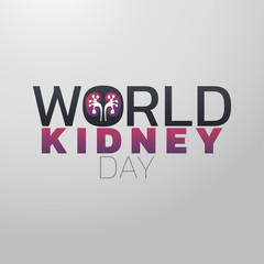 World Kidney Day icon design, medical logo. Vector illustration