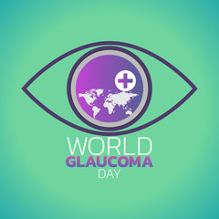 Fototapeta na wymiar World Glaucoma Day logo icon design, vector illustration
