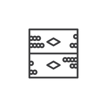 recommend clip art: Backgammon board game outline icon. linear style sign for mobile concept and web design. simple line vector icon. Symbol, logo illustration. Pixel perfect vector graphics