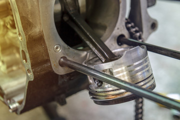 part of motorcycle engine overhaul
