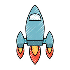 video game retro rocket launch style vector illustration drawing design
