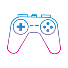 video console controller gadget technology vector illustration degrade color line image