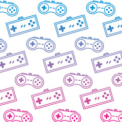 video game controller background devices retro pattern vector illustration degrade color line image