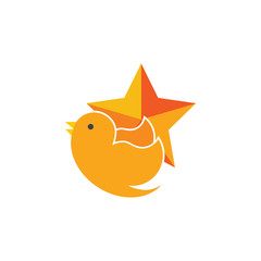 Bird Star Logo Icon Design