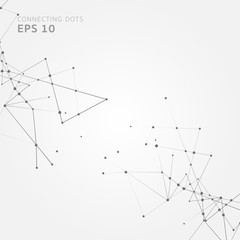 Abstract connecting dots and lines, Polygonal background, technology design, vector illustrator