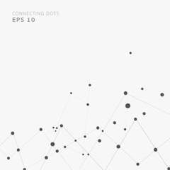 Abstract connecting dots and lines, Polygonal background, technology design, vector illustrator