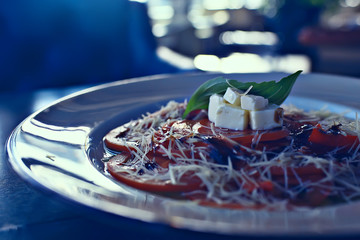 table setting for lunch in a restaurant