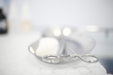 medical surgical instruments clinic, medical table, concept surgery, medicine, consultation, clinic, health