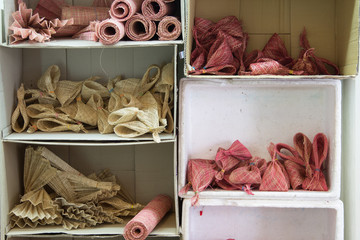 Mulberry papers on the Shelves boxes.