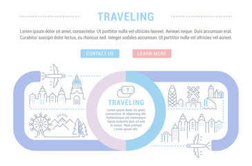 Website Banner and Landing Page of Traveling.