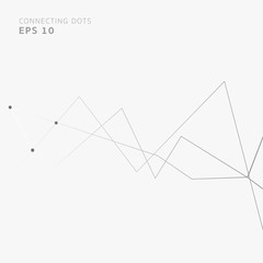 Abstract connecting dots and lines, Polygonal background, technology design, vector illustrator