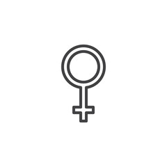 Woman gender sex outline icon. linear style sign for mobile concept and web design. Venus simple line vector icon. Symbol, logo illustration. Pixel perfect vector graphics