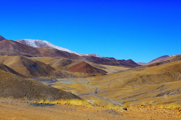 high mountain pass in Tibet mountain landscape