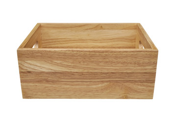 wooden box isolated