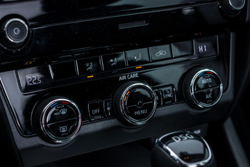 airconditioning control panel of a car