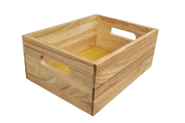 wooden box isolated