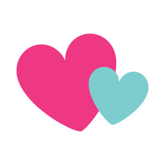 hearts love decoration romance image vector illustration