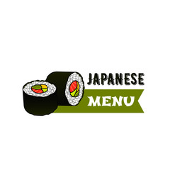 Vector icon for Japanese sushi restaurant menu