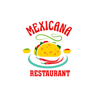 Vector icon for Mexican cuisine restaurant