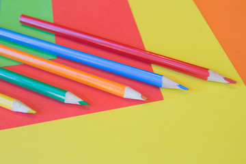 background from color pencils on Colored paper