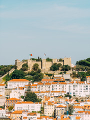 Fototapeta premium Panoramic View Of Sao Jorge Castle In Portugal