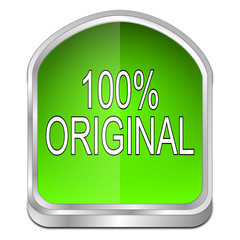100% Original button - 3D illustration
