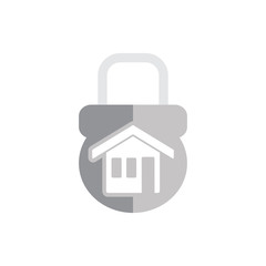 House Lock Logo Icon Design