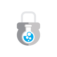 Lab Lock Logo Icon Design