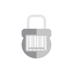 Barcode Lock Logo Icon Design