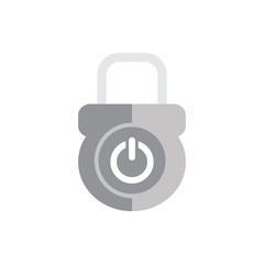 Power Lock Logo Icon Design