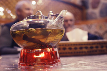 Serving tea ceremony