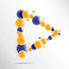 Abstract 3D Sphere design. 3d molecules concept, Atoms. on white background
