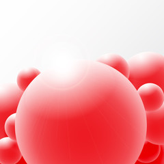 Abstract 3D Sphere design. 3d molecules concept, Atoms. on white background.